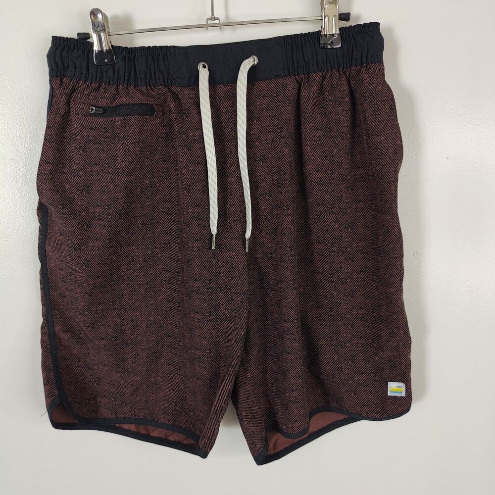 Vuori Shorts Mens Extra Large Maroon Banks Drawstring Train Athletic Gym Workout